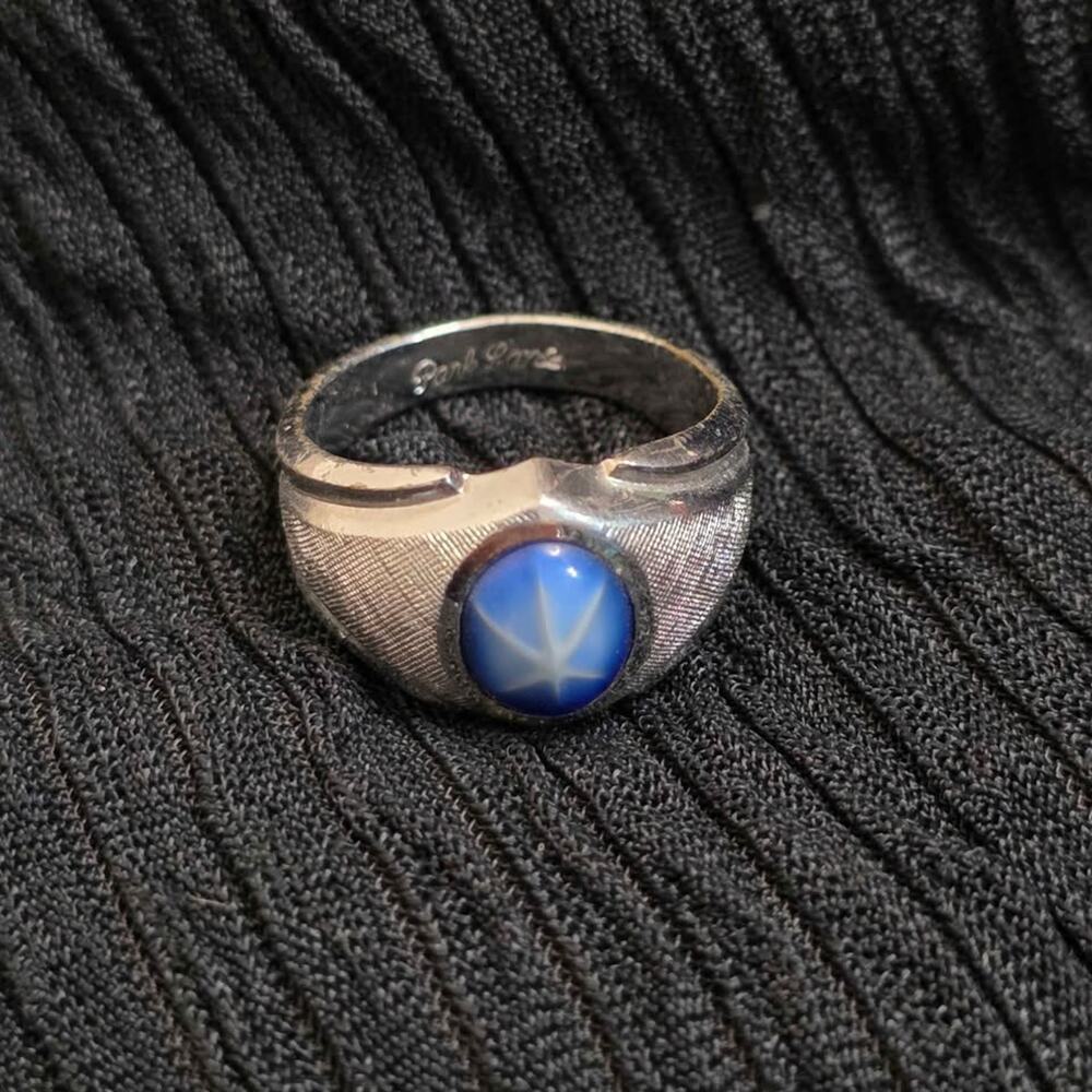 Park Lane Retired Hostess Simulated Blue Star Sapphire Ring Size 9